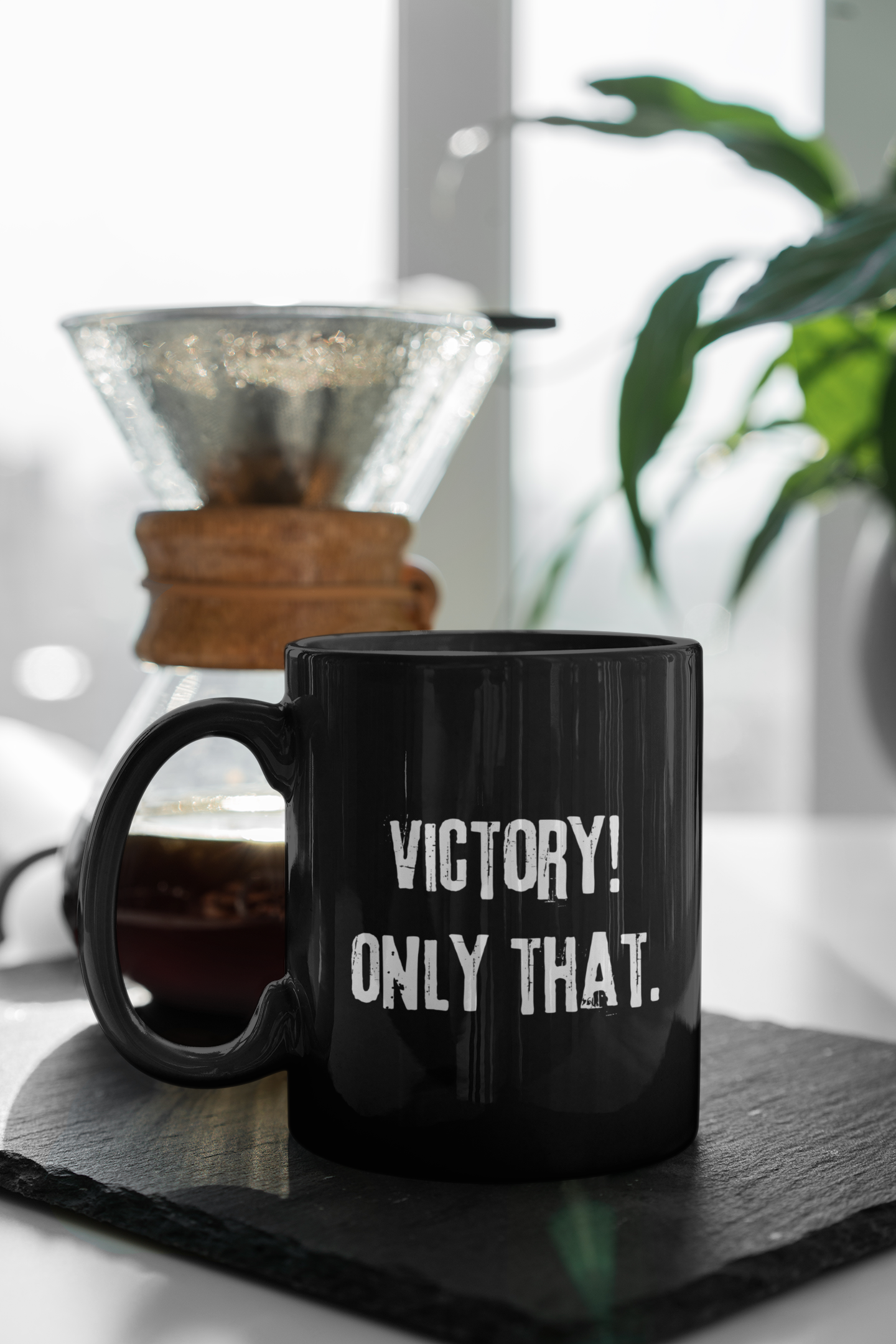 victory! only that.- gianna jessen 11 oz black ceramic mug