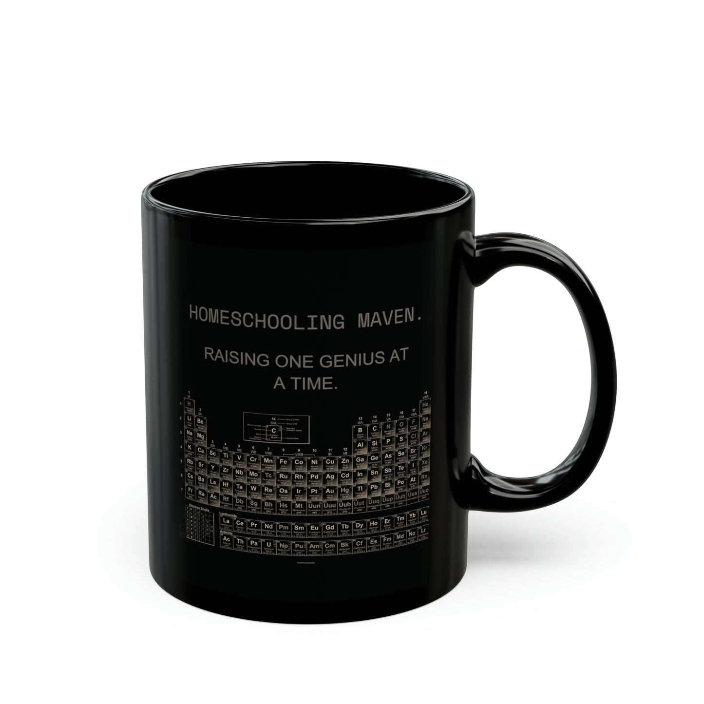 homeschooling maven. raising one genius at a time.- gianna jessen 11 oz ceramic mug