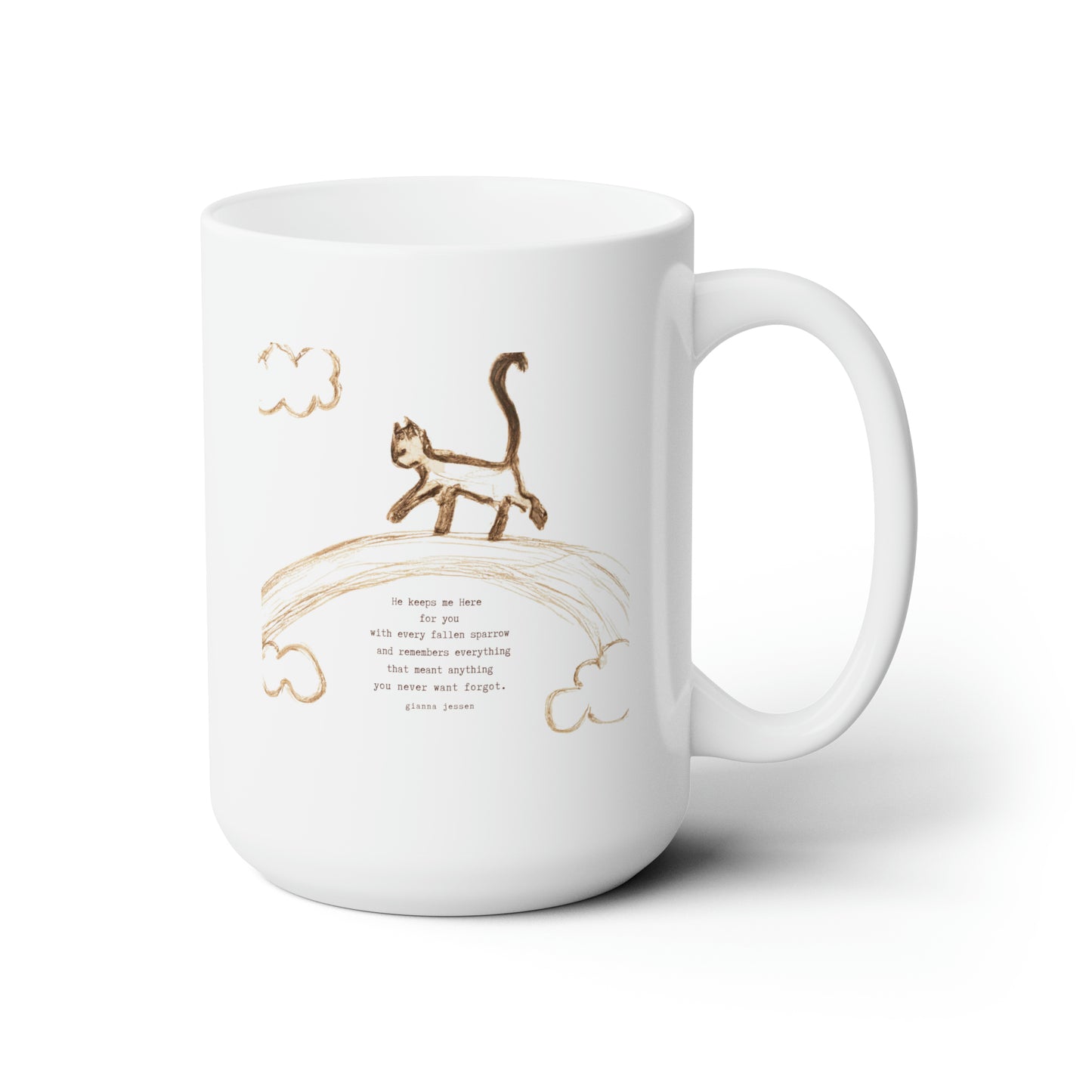He keeps me Here.-gianna jessen 15 oz ceramic mug