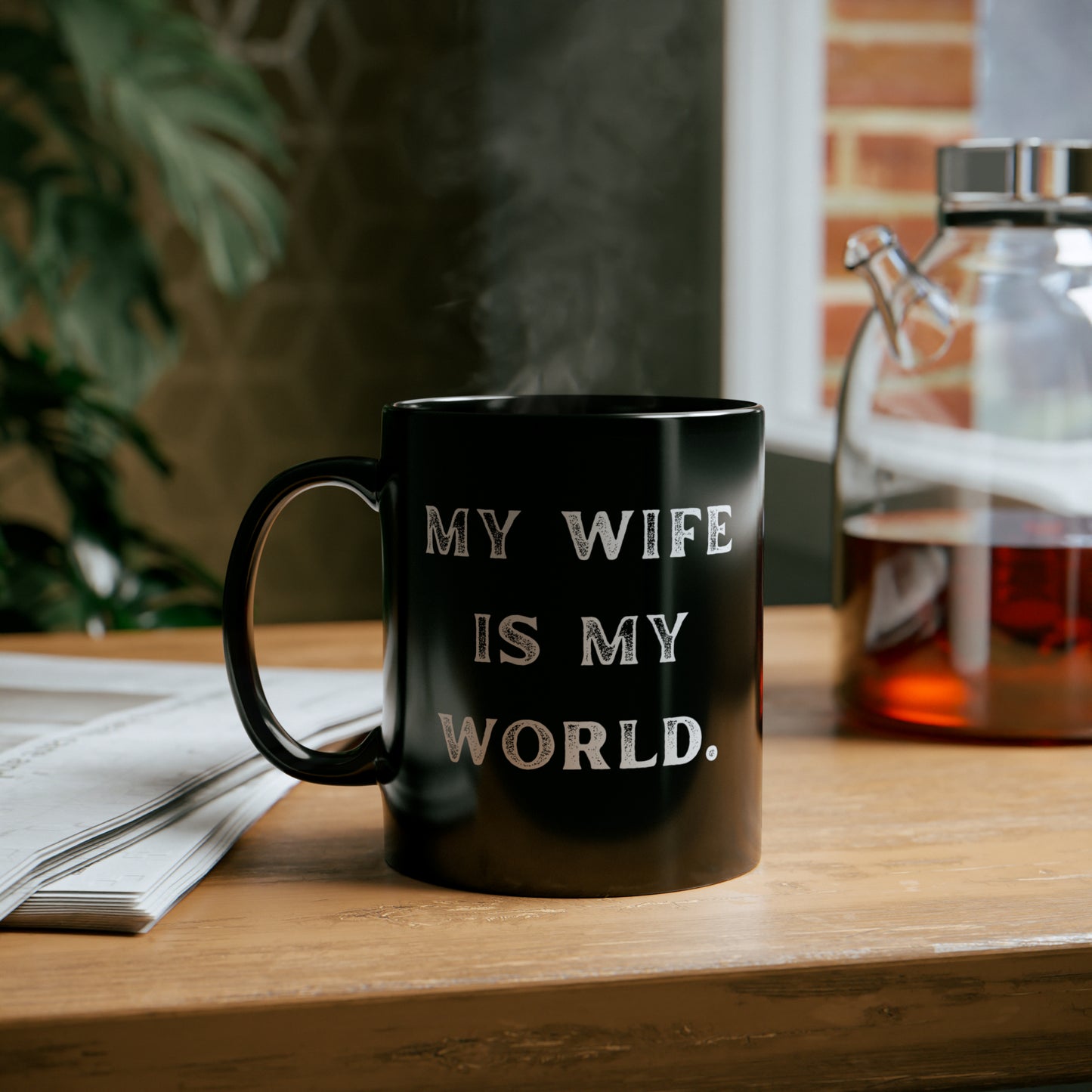 my wife is my world.- gianna jessen 11 oz ceramic mug
