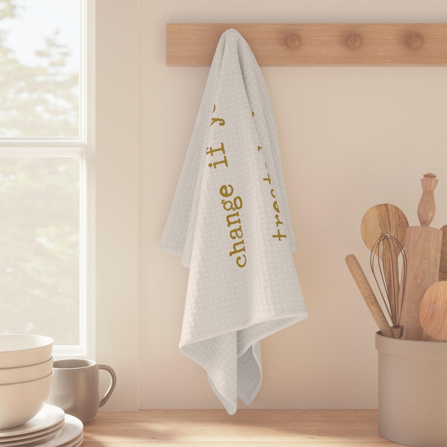 discouragement is a lie.-gianna jessen tea towel
