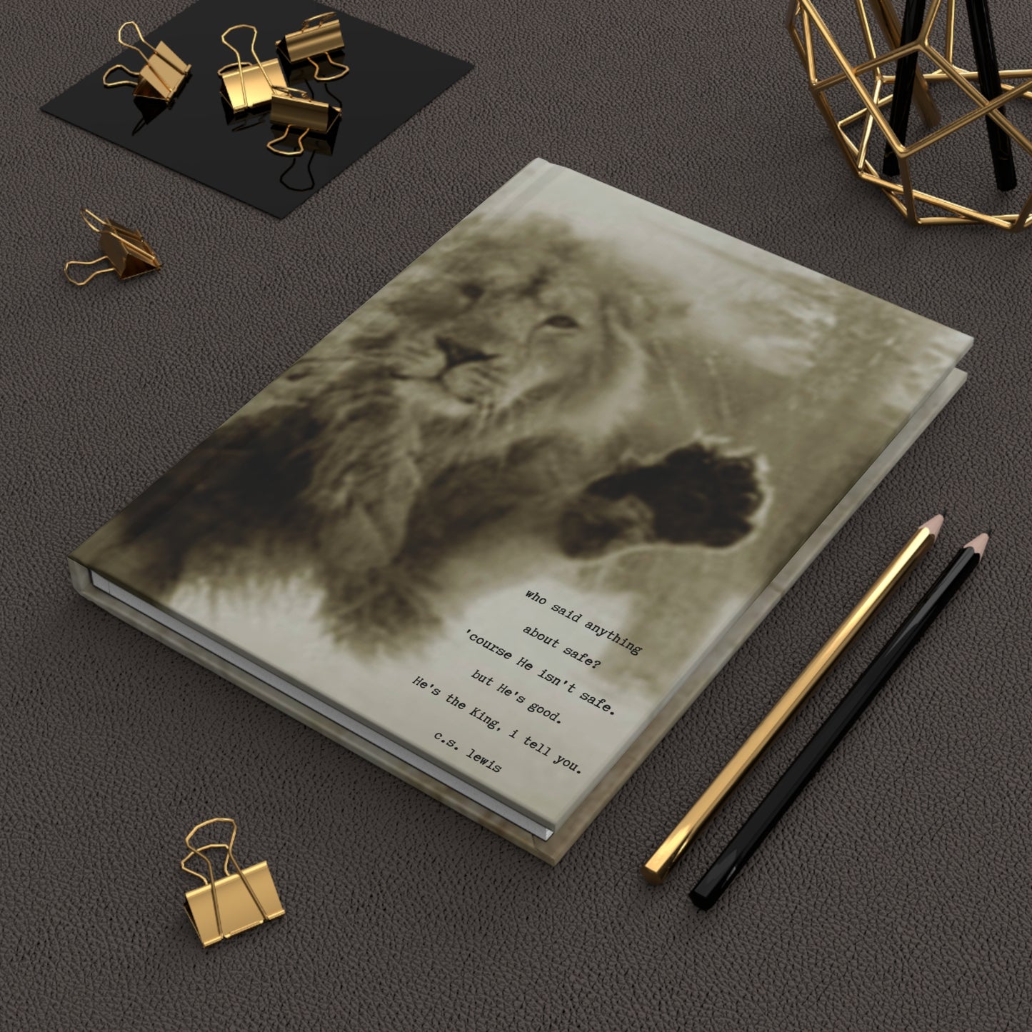 the lion.-gianna jessen hardcover journal