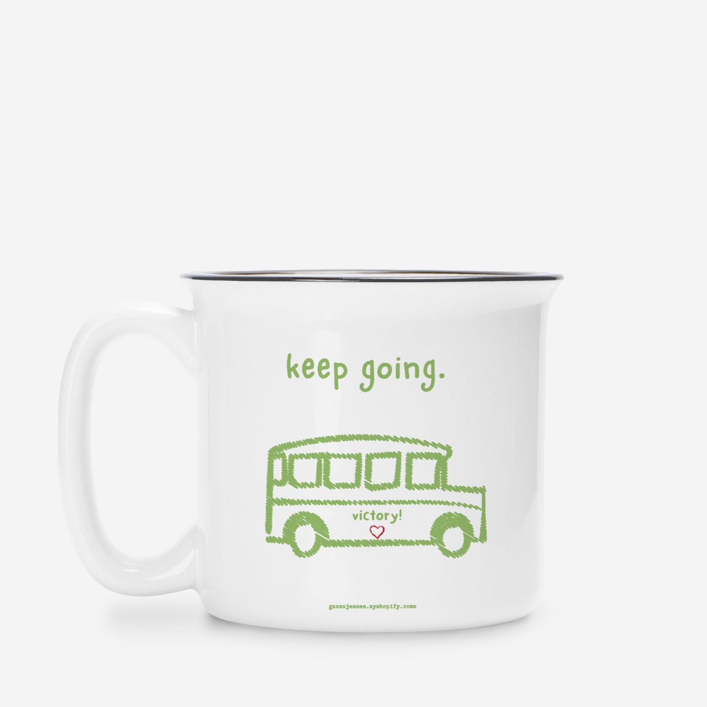 keep going. victory!-gianna jessen 13 oz mug