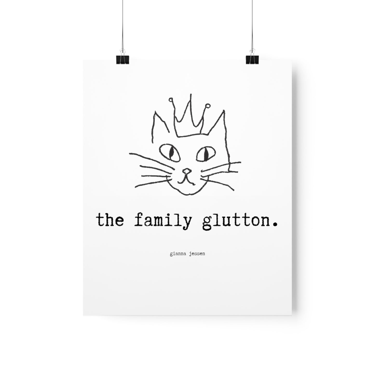 the family glutton.-gianna jessen 9 "x11" affiche