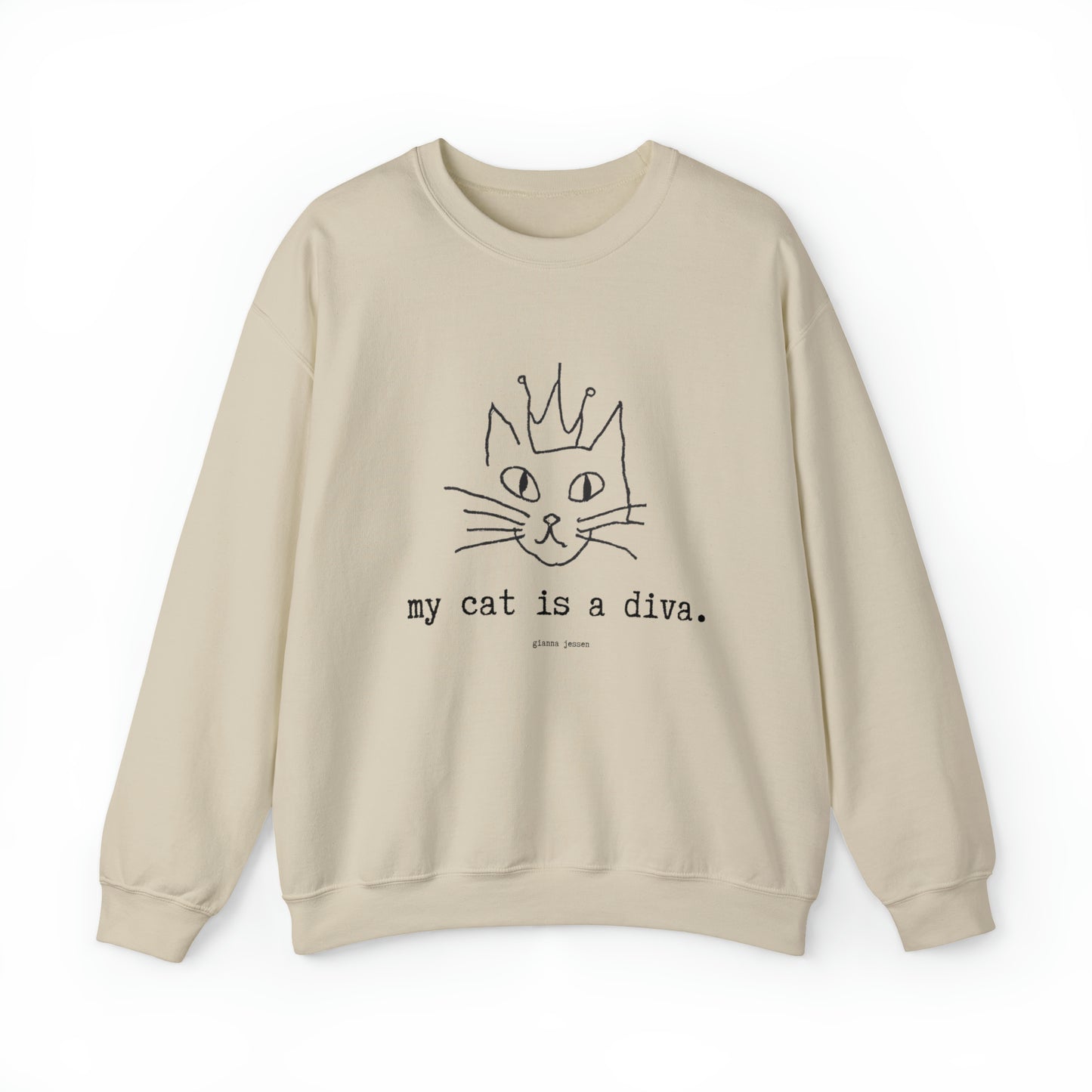 my cat is a diva.- gianna jessen sweatshirt