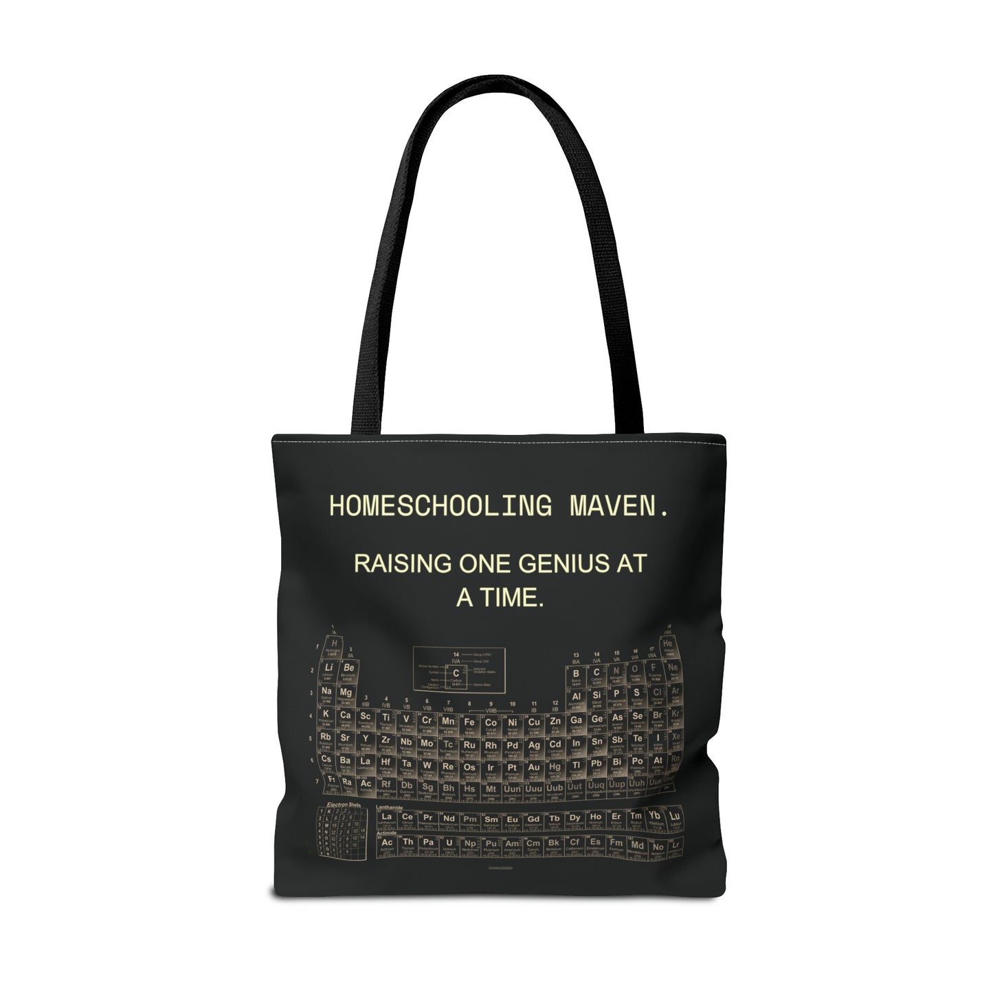 homeschooling maven. raising one genius at a time.-gianna jessen tote bag