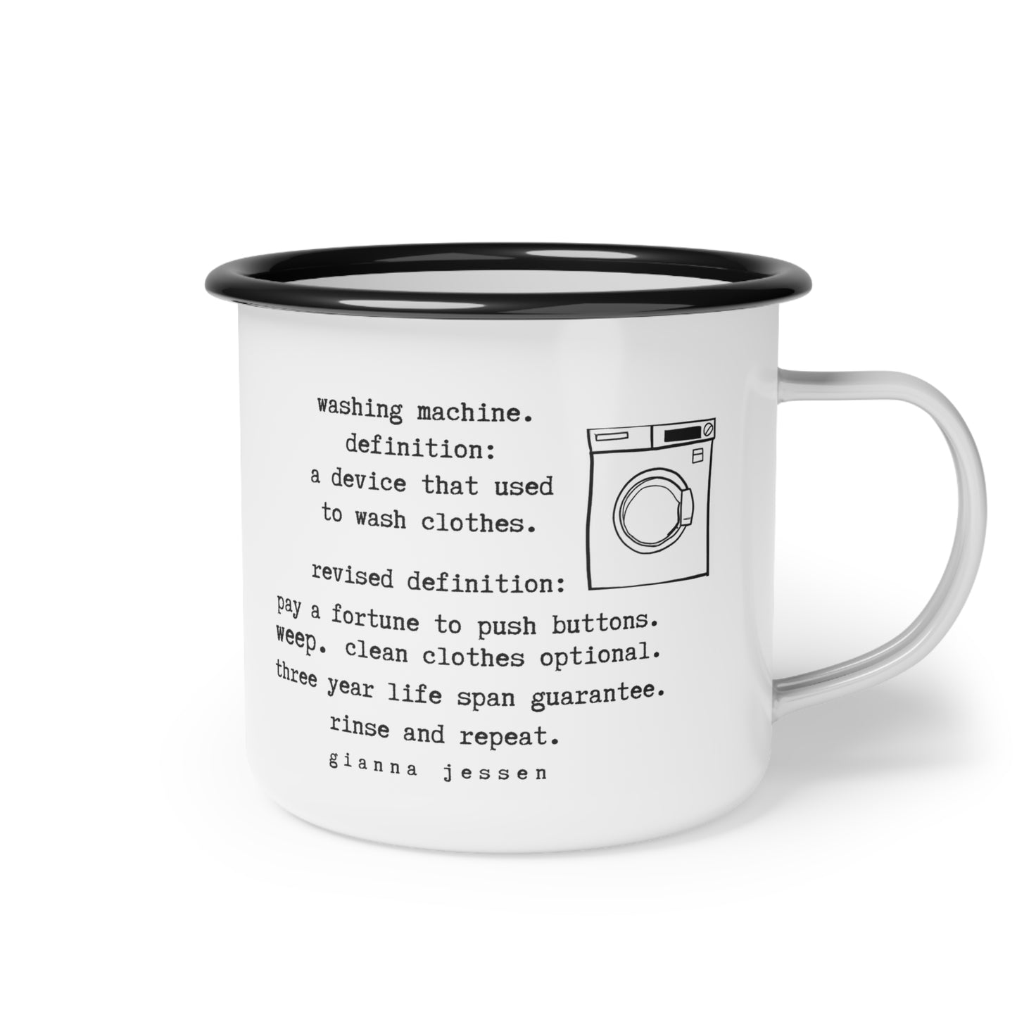 washing machine from satan-gianna jessen12 oz vintage style mug.
