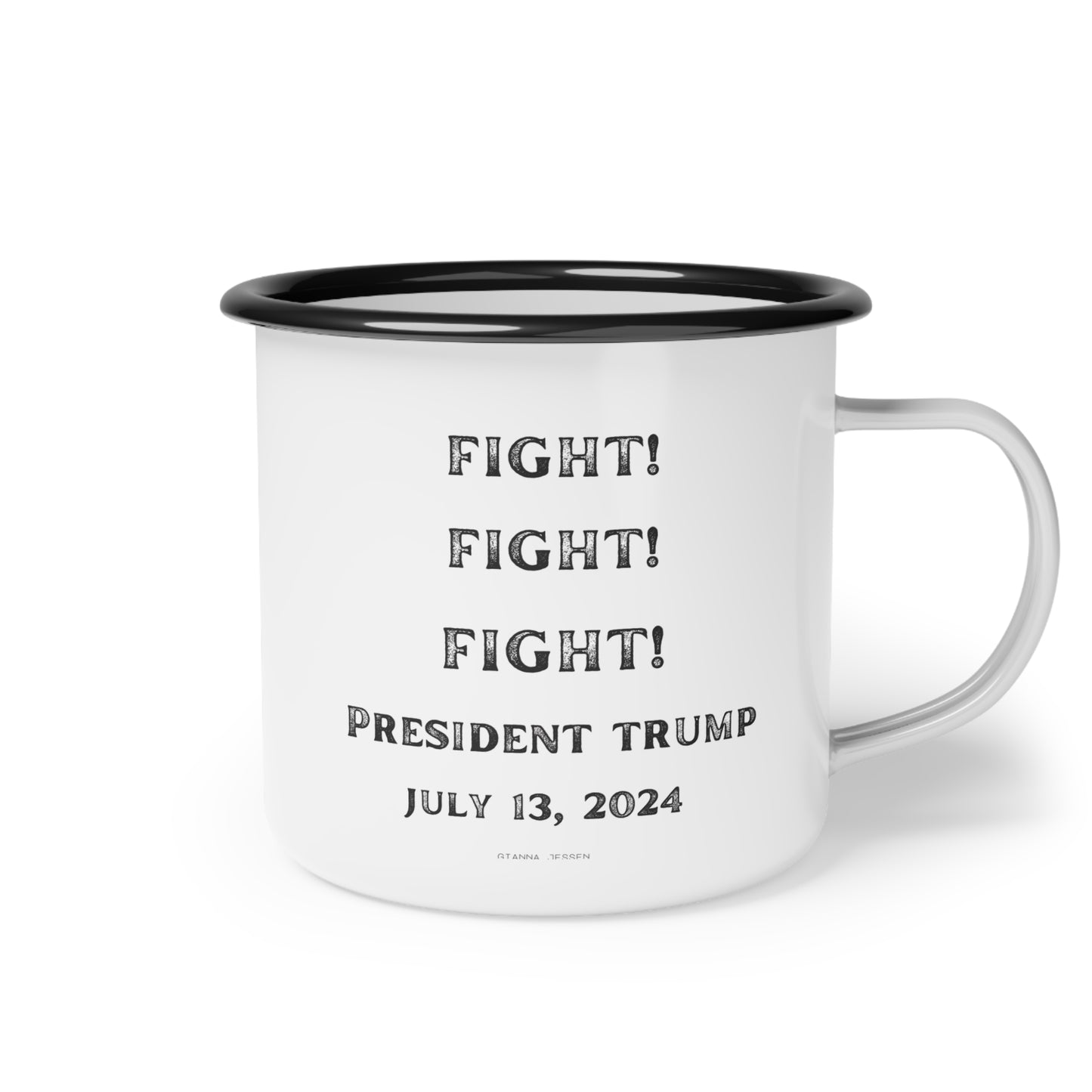 FIGHT! FIGHT! FIGHT!-TRUMP-gianna jessen- 12 oz vintage style mug