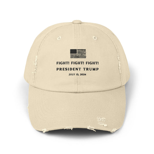 FIGHT! FIGHT! FIGHT!-TRUMP.-gianna jessen distressed cap.