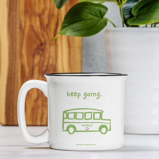 keep going. victory!-gianna jessen 13 oz mug