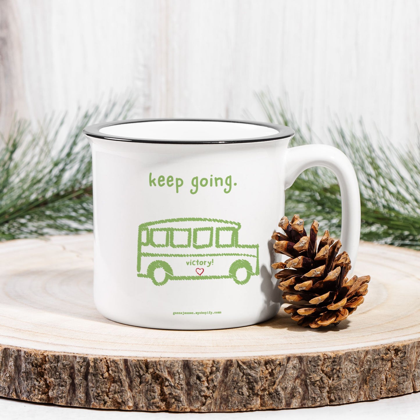 keep going. victory!-gianna jessen 13 oz mug
