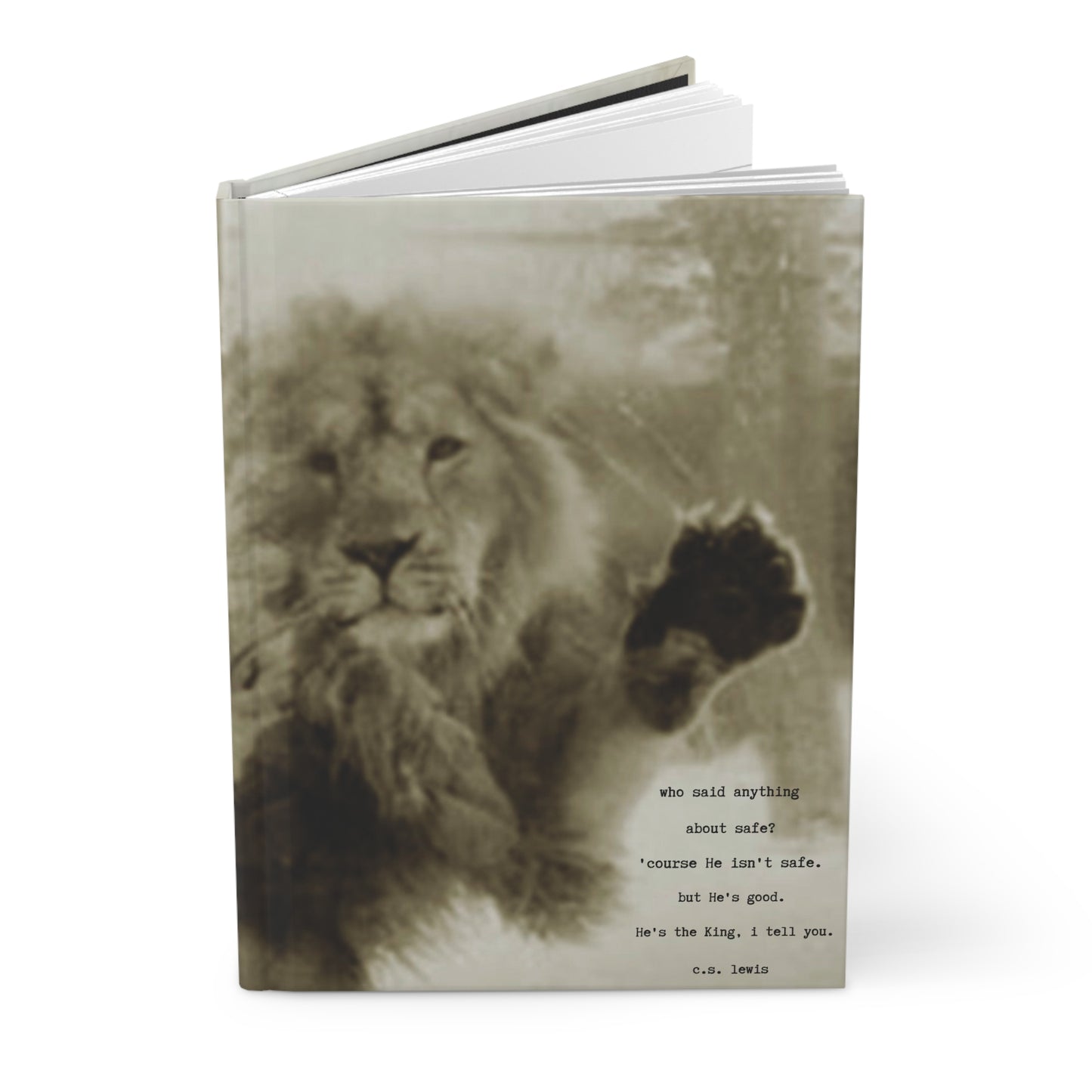 the lion.-gianna jessen hardcover journal